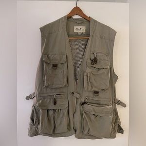 Eddie Bauer Sportsman Vintage Khaki Utility Vest